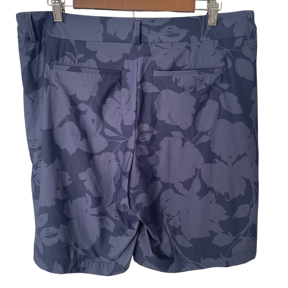 Spanx Sunshine Solutions Floral Shorts Womens XL Blue  Golf Athletic Stretch - Picture 2 of 6